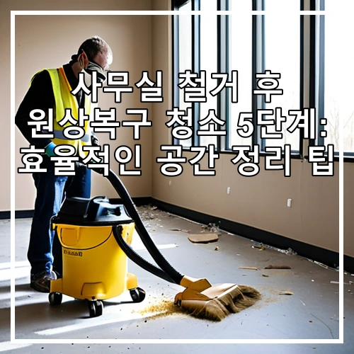 사무실 철거 후 원상복구 청소 5단계: 효율적인 공간 정리 팁