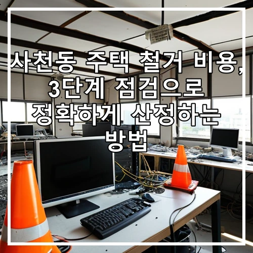 사천동 주택 철거 비용, 3단계 점검으로 정확하게 산정하는 방법