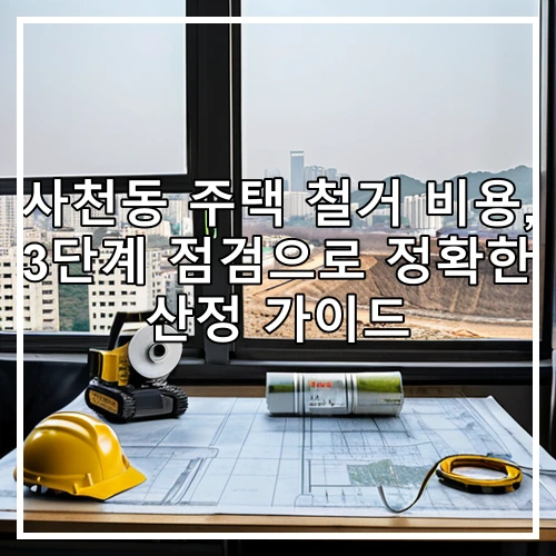 사천동 주택 철거 비용, 3단계 점검으로 정확한 산정 가이드