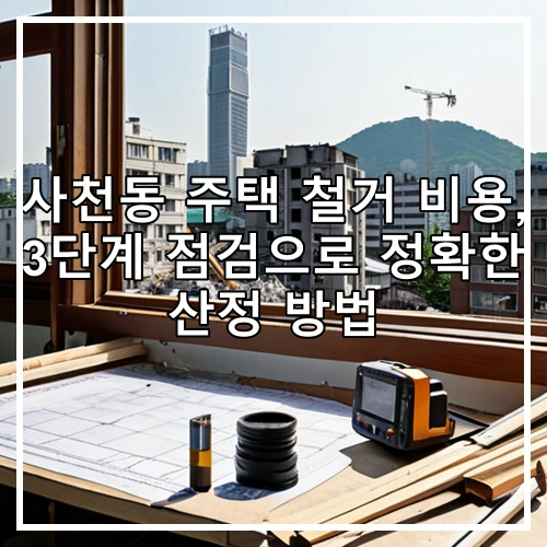 사천동 주택 철거 비용, 3단계 점검으로 정확한 산정 방법