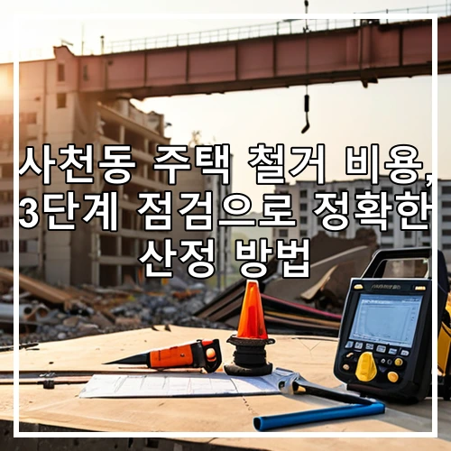 사천동 주택 철거 비용, 3단계 점검으로 정확한 산정 방법