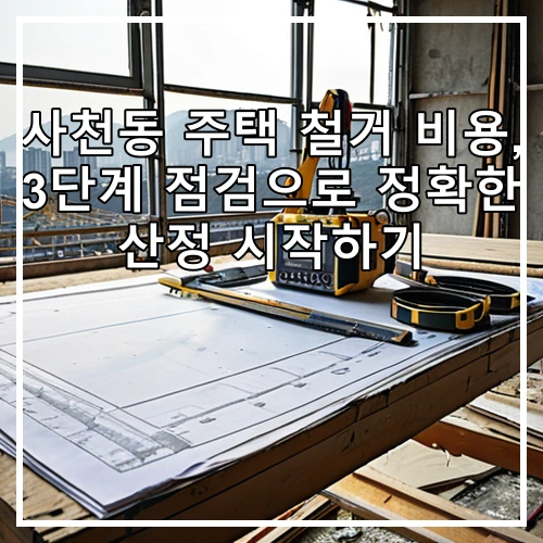 사천동 주택 철거 비용, 3단계 점검으로 정확한 산정 시작하기