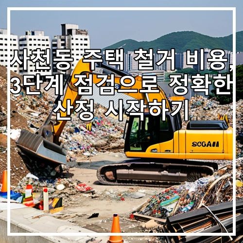 사천동 주택 철거 비용, 3단계 점검으로 정확한 산정 시작하기