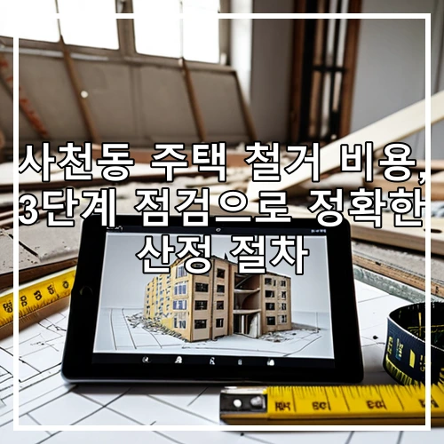 사천동 주택 철거 비용, 3단계 점검으로 정확한 산정 절차