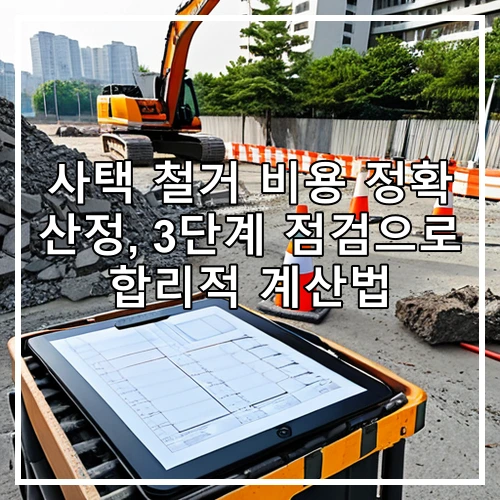 사택 철거 비용 정확 산정, 3단계 점검으로 합리적 계산법