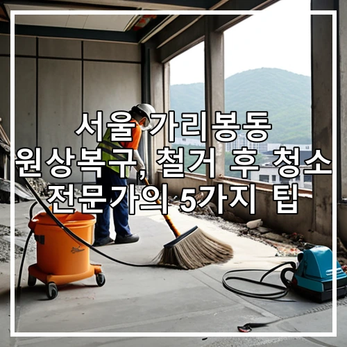 서울 가리봉동 원상복구, 철거 후 청소 전문가의 5가지 팁
