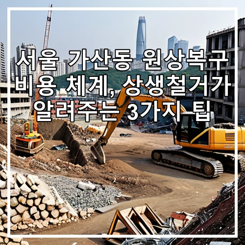 서울 가산동 원상복구 비용 체계, 상생철거가 알려주는 3가지 팁