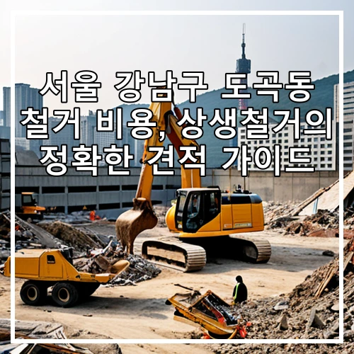 서울 강남구 도곡동 철거 비용, 상생철거의 정확한 견적 가이드