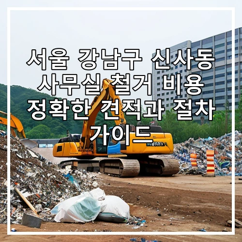 서울 강남구 신사동 사무실 철거 비용 정확한 견적과 절차 가이드