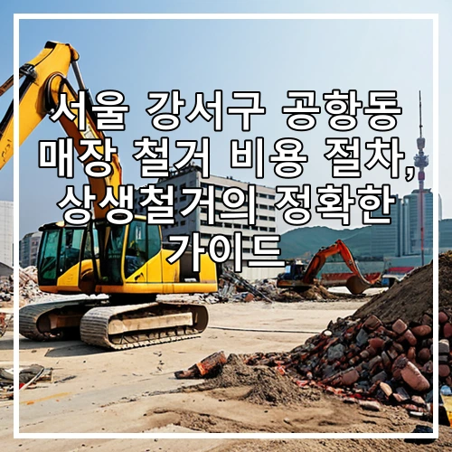 서울 강서구 공항동 매장 철거 비용 절차, 상생철거의 정확한 가이드