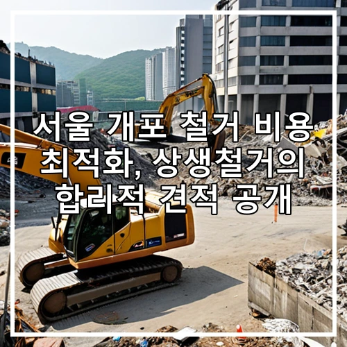 서울 개포 철거 비용 최적화, 상생철거의 합리적 견적 공개