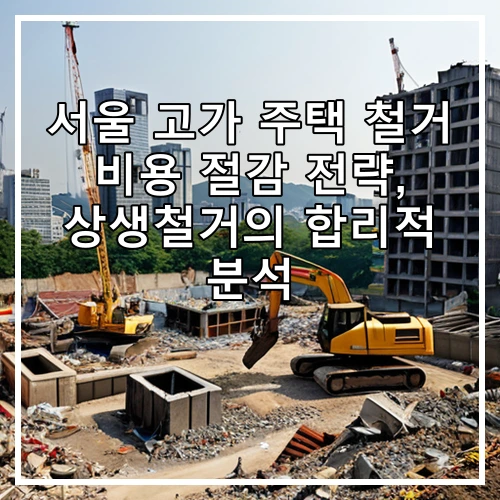 서울 고가 주택 철거 비용 절감 전략, 상생철거의 합리적 분석