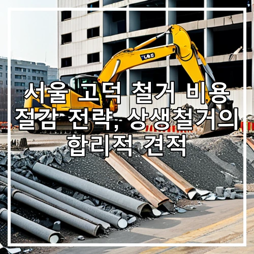서울 고덕 철거 비용 절감 전략, 상생철거의 합리적 견적