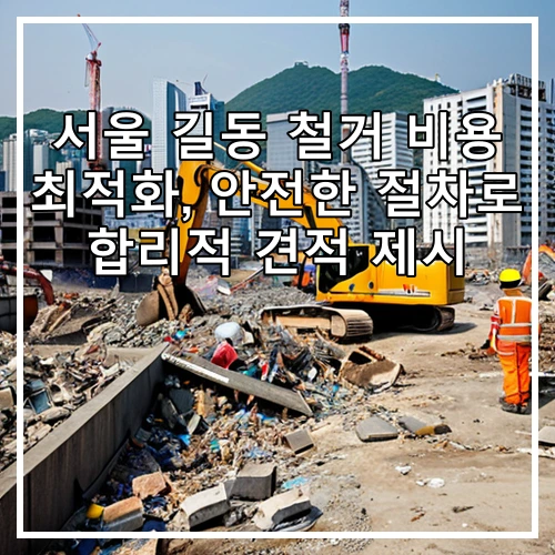 서울 길동 철거 비용 최적화, 안전한 절차로 합리적 견적 제시
