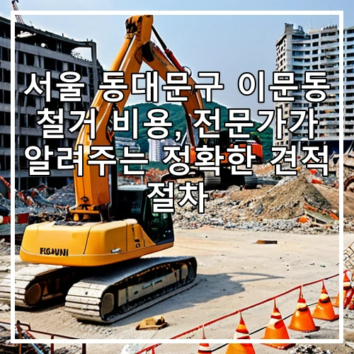 서울 동대문구 이문동 철거 비용, 전문가가 알려주는 정확한 견적 절차