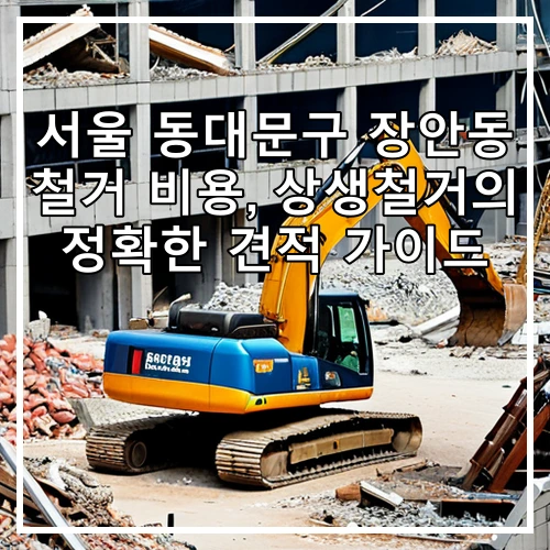 서울 동대문구 장안동 철거 비용, 상생철거의 정확한 견적 가이드