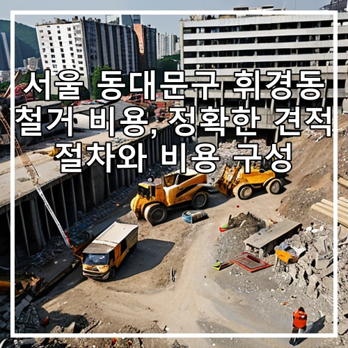 서울 동대문구 휘경동 철거 비용, 정확한 견적 절차와 비용 구성