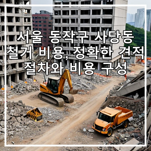 서울 동작구 사당동 철거 비용, 정확한 견적 절차와 비용 구성