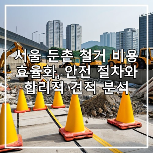 서울 둔촌 철거 비용 효율화, 안전 절차와 합리적 견적 분석