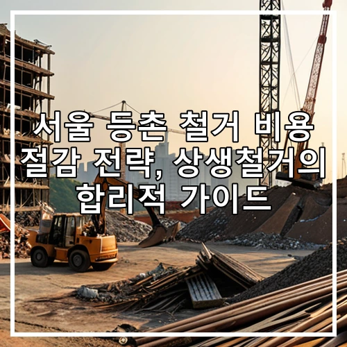 서울 등촌 철거 비용 절감 전략, 상생철거의 합리적 가이드