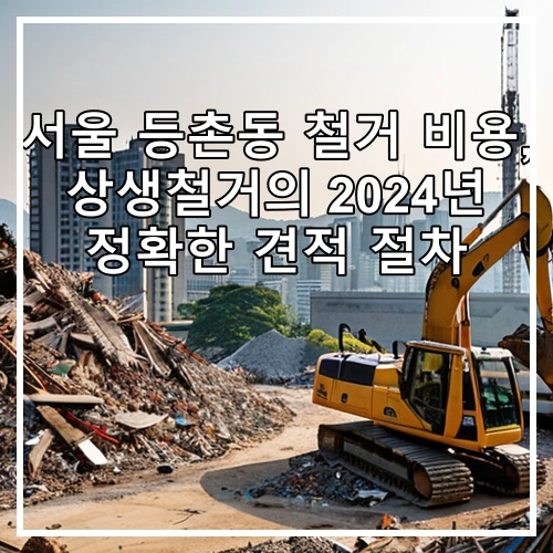 서울 등촌동 철거 비용, 상생철거의 2024년 정확한 견적 절차