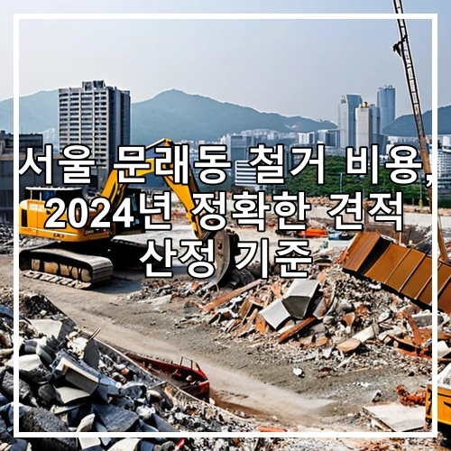 서울 문래동 철거 비용, 2024년 정확한 견적 산정 기준