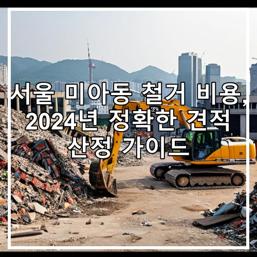 서울 미아동 철거 비용, 2024년 정확한 견적 산정 가이드