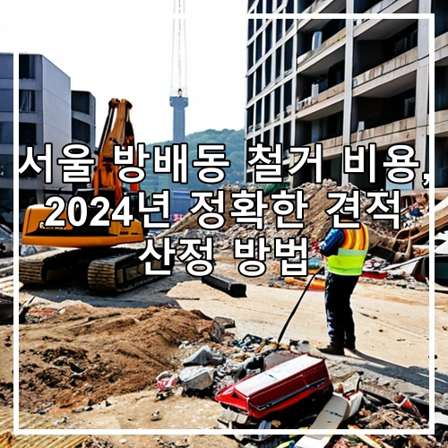 서울 방배동 철거 비용, 2024년 정확한 견적 산정 방법
