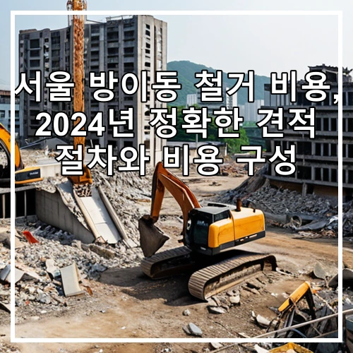 서울 방이동 철거 비용, 2024년 정확한 견적 절차와 비용 구성