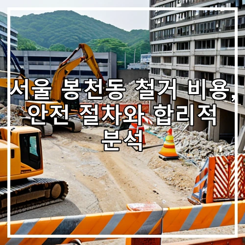 서울 봉천동 철거 비용, 안전 절차와 합리적 분석
