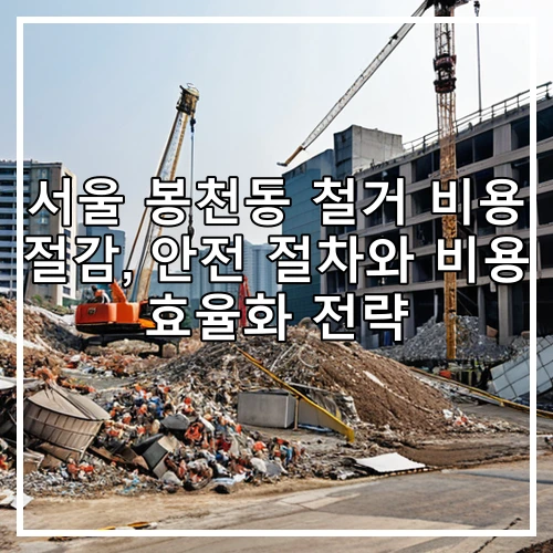 서울 봉천동 철거 비용 절감, 안전 절차와 비용 효율화 전략