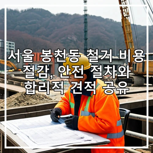 서울 봉천동 철거 비용 절감, 안전 절차와 합리적 견적 공유