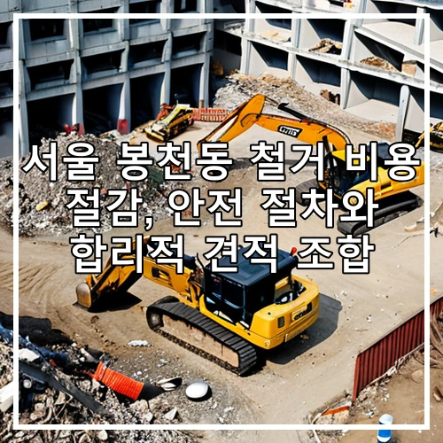 서울 봉천동 철거 비용 절감, 안전 절차와 합리적 견적 조합