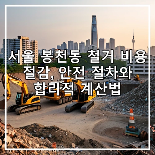 서울 봉천동 철거 비용 절감, 안전 절차와 합리적 계산법