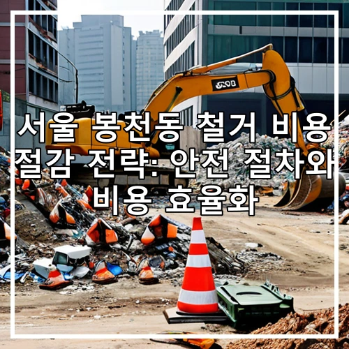 서울 봉천동 철거 비용 절감 전략: 안전 절차와 비용 효율화