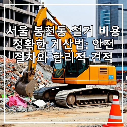 서울 봉천동 철거 비용 정확한 계산법: 안전 절차와 합리적 견적