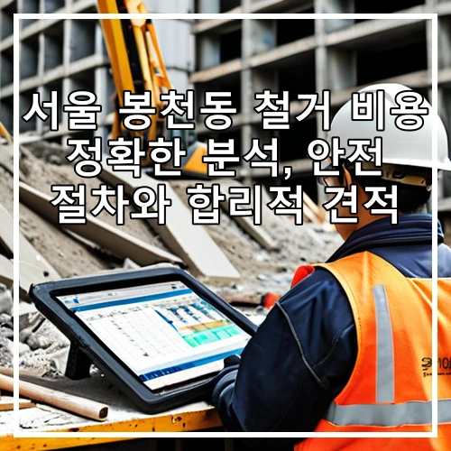 서울 봉천동 철거 비용 정확한 분석, 안전 절차와 합리적 견적