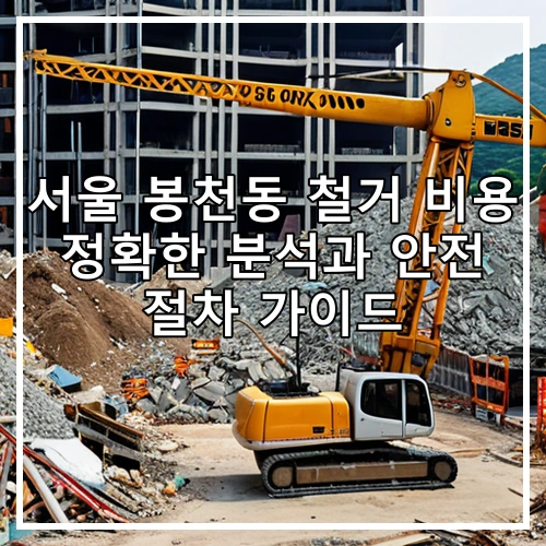 서울 봉천동 철거 비용 정확한 분석과 안전 절차 가이드