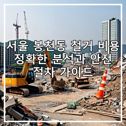 서울 봉천동 철거 비용 정확한 분석과 안전 절차 가이드