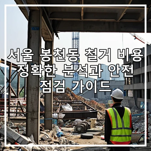 서울 봉천동 철거 비용 정확한 분석과 안전 점검 가이드