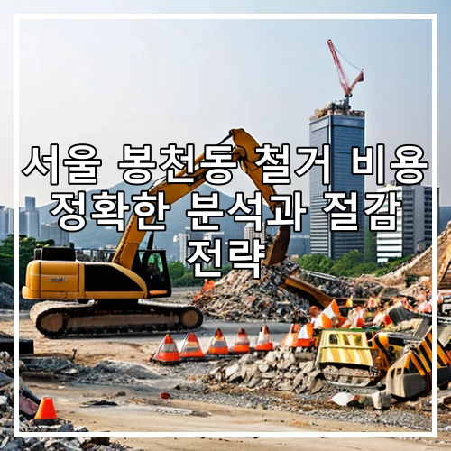 서울 봉천동 철거 비용 정확한 분석과 절감 전략