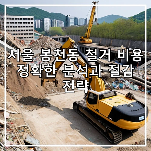 서울 봉천동 철거 비용 정확한 분석과 절감 전략
