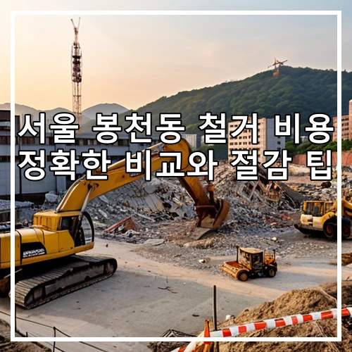 서울 봉천동 철거 비용 정확한 비교와 절감 팁