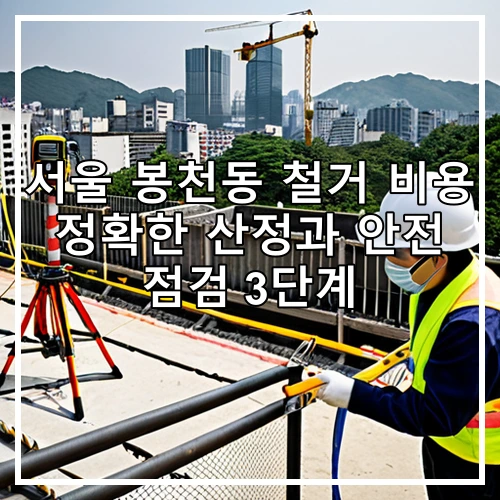 서울 봉천동 철거 비용 정확한 산정과 안전 점검 3단계