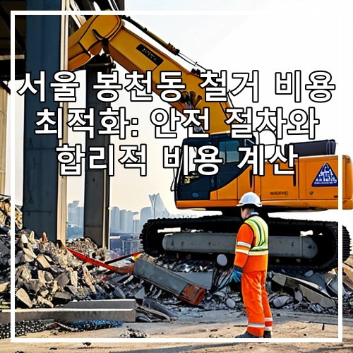 서울 봉천동 철거 비용 최적화: 안전 절차와 합리적 비용 계산