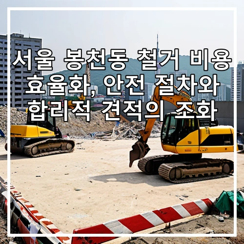서울 봉천동 철거 비용 효율화, 안전 절차와 합리적 견적의 조화