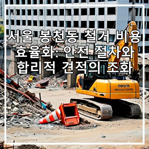 서울 봉천동 철거 비용 효율화: 안전 절차와 합리적 견적의 조화