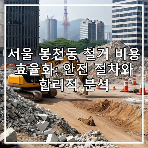 서울 봉천동 철거 비용 효율화: 안전 절차와 합리적 분석