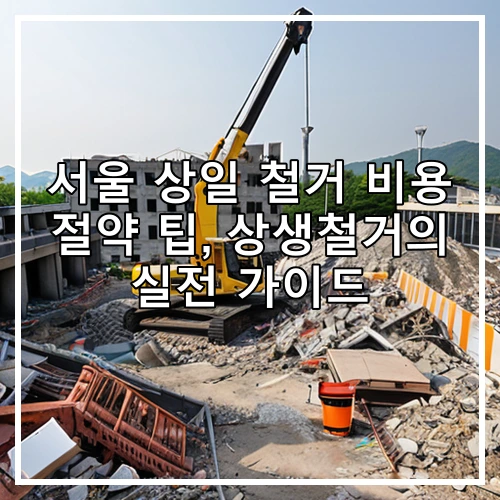 서울 상일 철거 비용 절약 팁, 상생철거의 실전 가이드