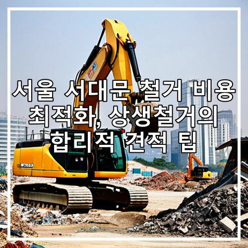 서울 서대문 철거 비용 최적화, 상생철거의 합리적 견적 팁